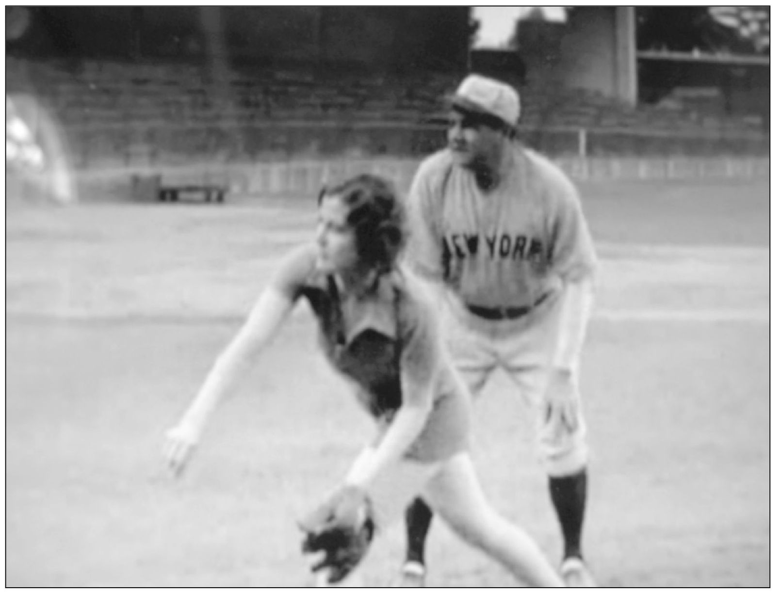 This is another still from 1932s Fancy Curves featuring Babe Ruth as he - photo 5