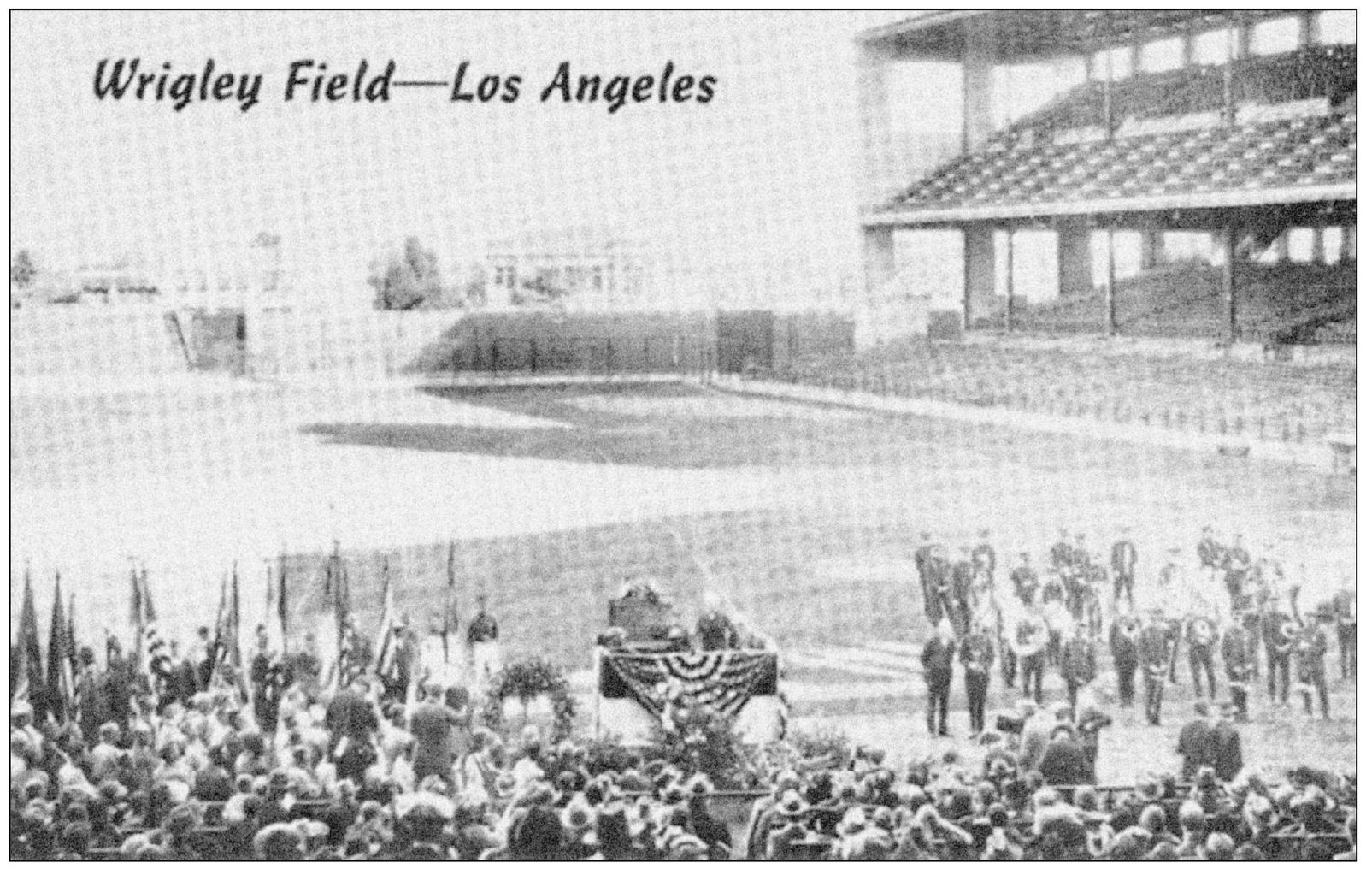 In this postcard view of Wrigley Field Commissioner Kenesaw Mountain Landis - photo 8