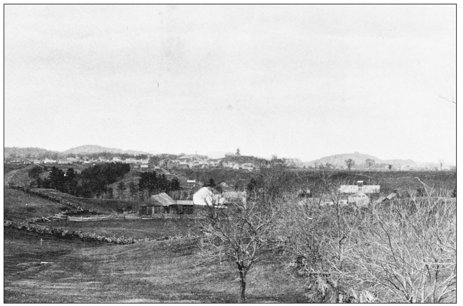 The village of Hanover is seen in the distance of this early photograph taken - photo 3