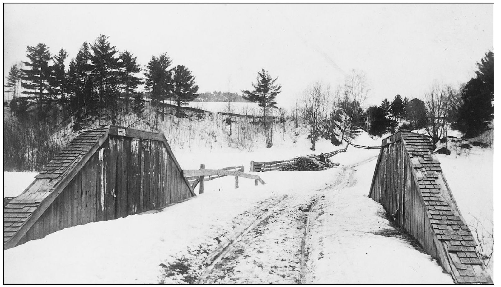 A close-up view of the Mink Brook bridge on the West Lebanon Road in the 1880s - photo 7