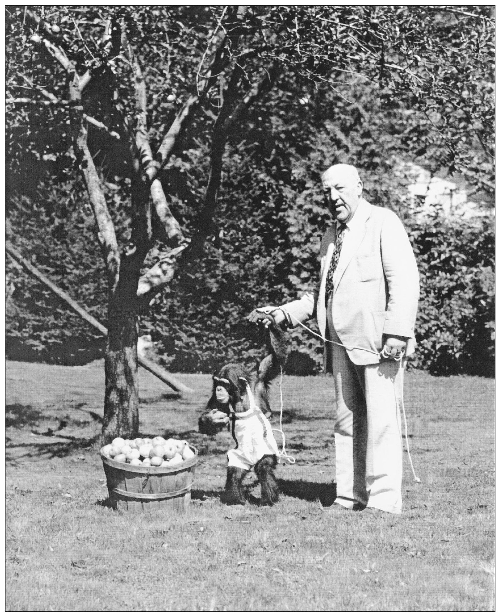 An elderly John T Benson was photographed with one of his little friends as - photo 6