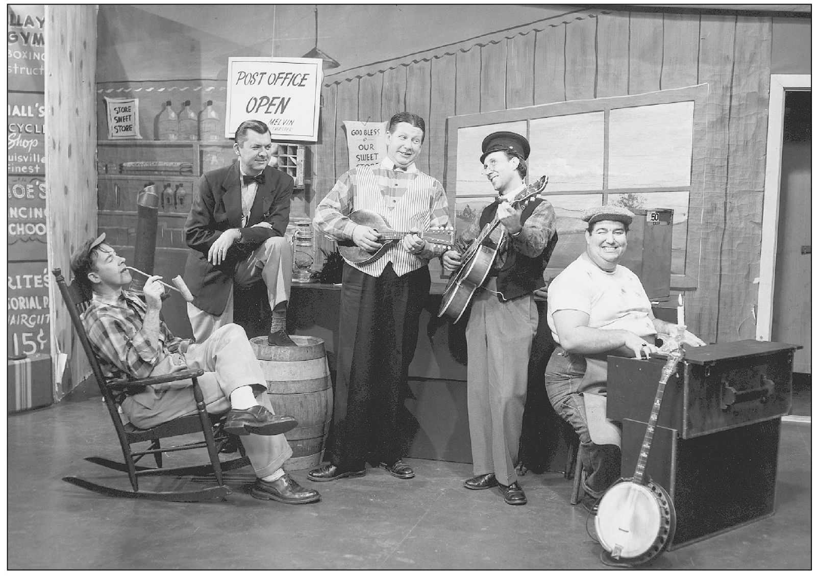 Rodney Ford below seated at left is Burley Birchbark on a musical show in - photo 7