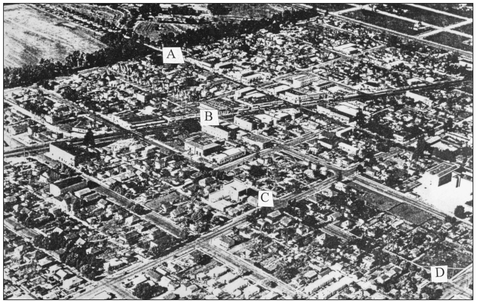 This 1933 aerial photograph shows Japantown in relation to major streets in - photo 4