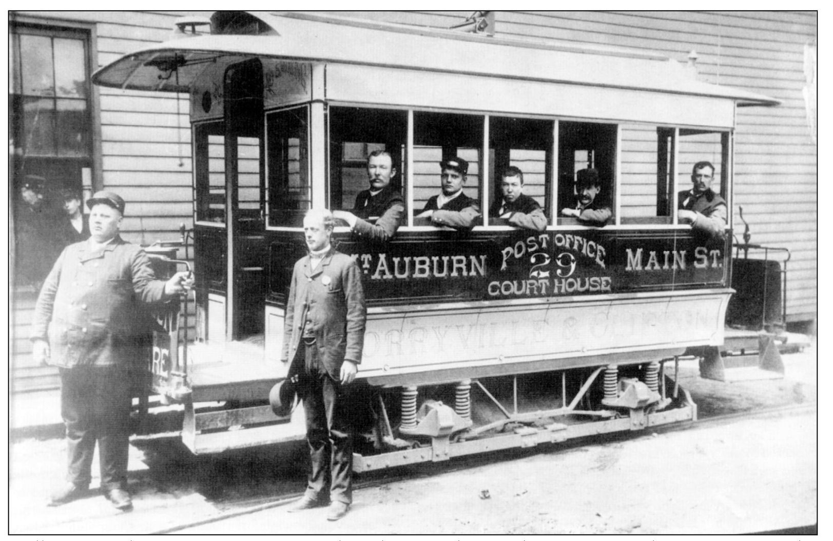 William Nagel motorman poses for this photograph outside a Mount Auburn - photo 7