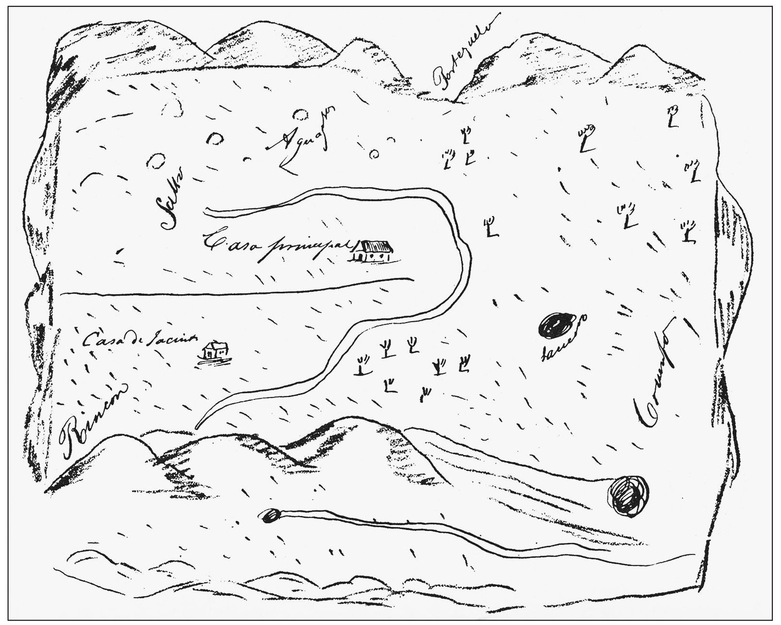 This image shows the dese o or land grant map of the area known as Salto de - photo 3