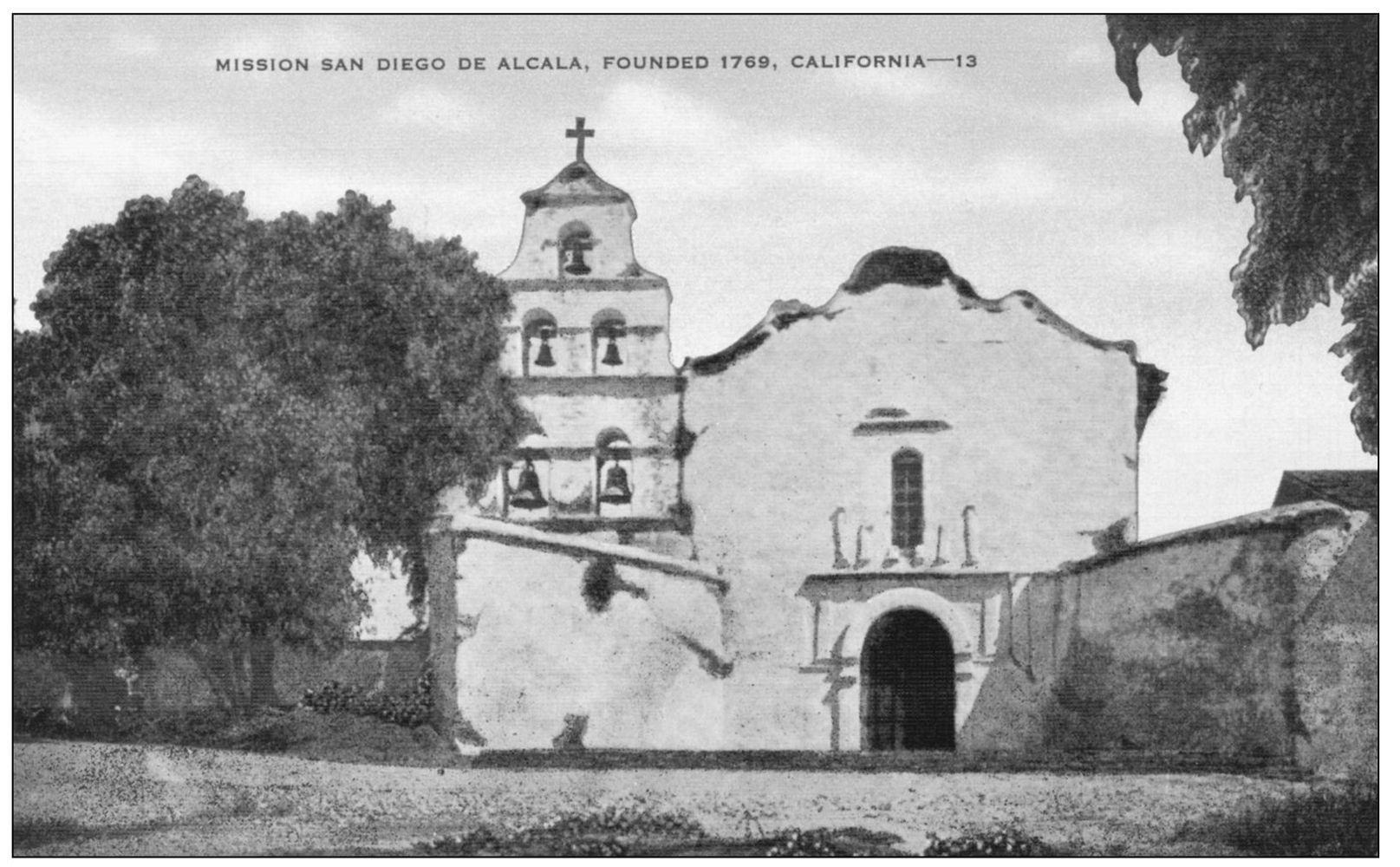 This postcard shows the reconstructed campanario bell tower that was - photo 8