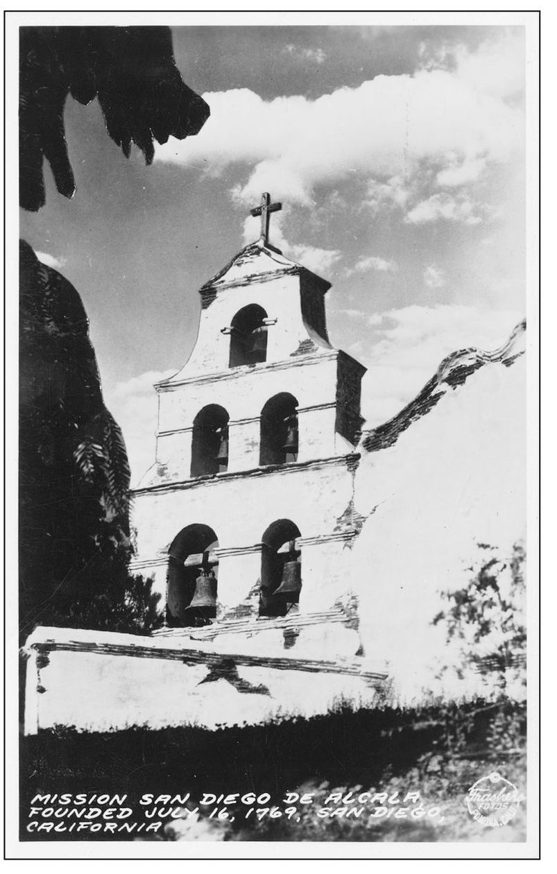 Here an RPPC or real-photo postcard highlights the old bells of the campanario - photo 10