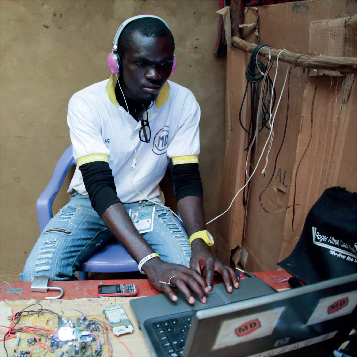 Demou-Kay a Congolese refugee running his community radio station in Nakivale - photo 13