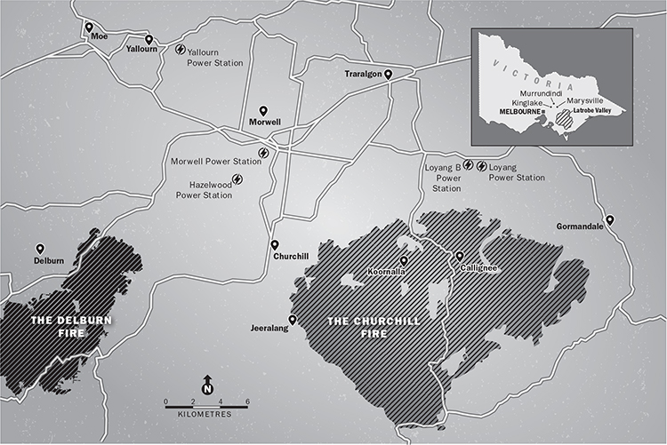 Map of the Latrobe Valley Map of the fires origins Picture a - photo 4