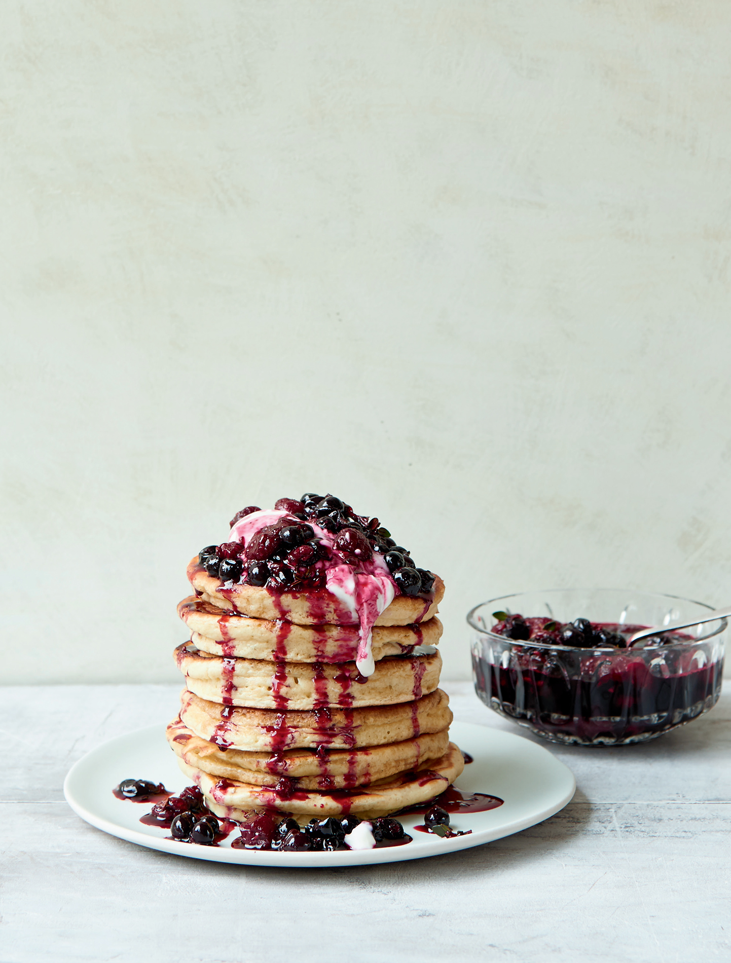 Scotch pancakes with a mixed berry and lemon thyme compote Blueberry caraway - photo 4