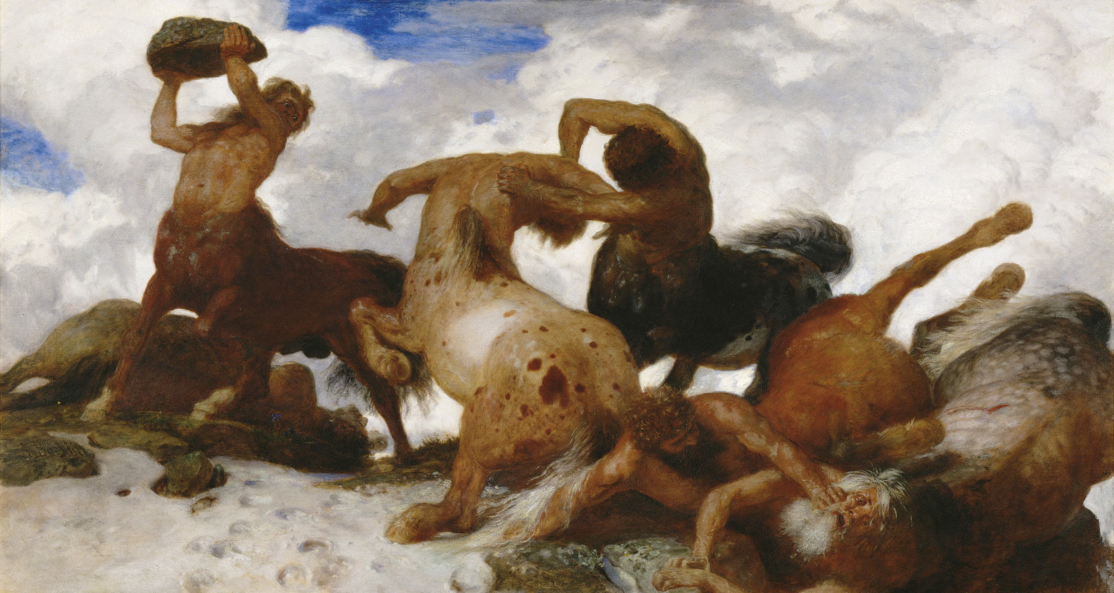 A raucous bunch centaurs brawling on a snow-capped mountain Battle of the - photo 4