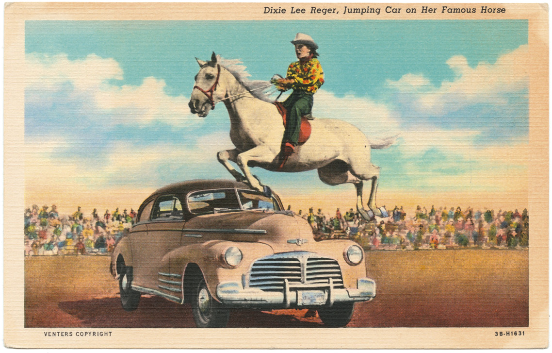 Pegasus western style rodeo rider Dixie Lee Reger 1943 A car - photo 11