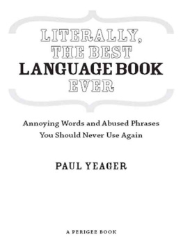 Yeager - Literally, the Best Language Book Ever