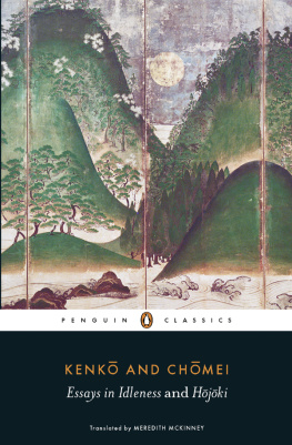 Yoshida Kenkō Essays in idleness and Hōjōki