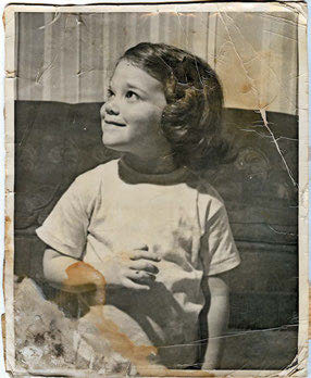 ME AT AGE 4 PRACTICING MY PROFILE POSE MY MOM WEARS A DRESS SHE DESIGNED - photo 8