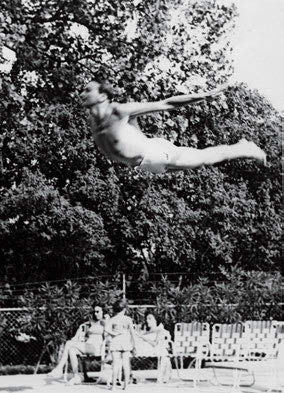 DAD WORKS ON HIS SWAN DIVE My sister Ellen was four years older and to me - photo 10