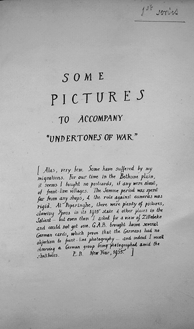 Edmund Blundens Undertones of war - image 2