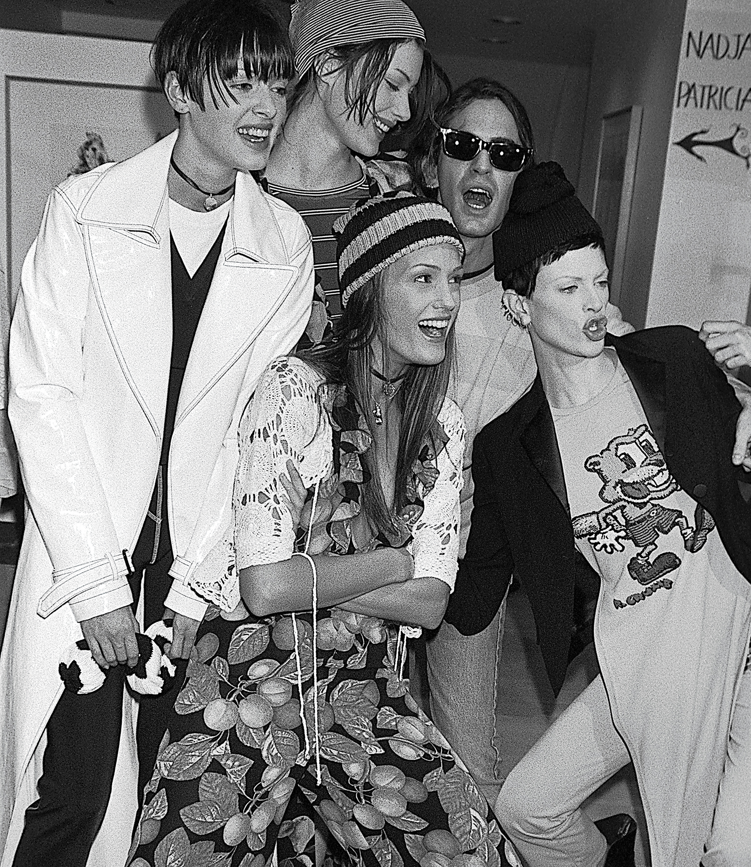 Marc backstage with models at his infamous 1992 grunge collection which hes - photo 11