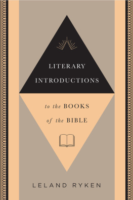 Ryken - Literary Introductions to the Books of the Bible