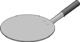 This is a flat or concave disc-shaped griddle pan made from metal cast - photo 3