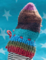 The baby set Scarf hat mittens and socks knitted in one multicolored yarn - photo 4