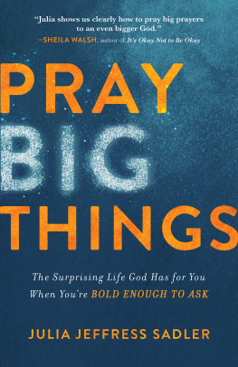 Julia Jeffress LPC Sadler - Pray big things: the surprising life god has for you when youre bold enough to ask