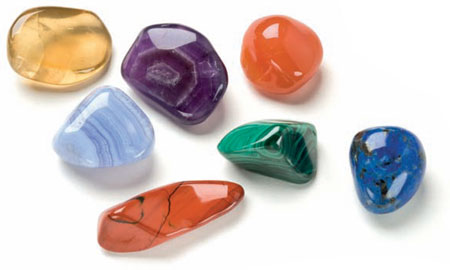 Each chakra has associated healing crystals Those above are the chakra set of - photo 9