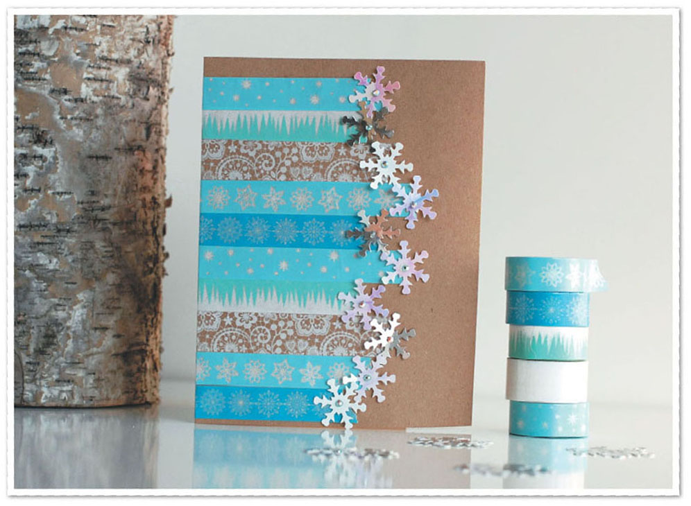 HAPPY HOLIDAY BERRIES By layering different patterns of green washi tape you - photo 6