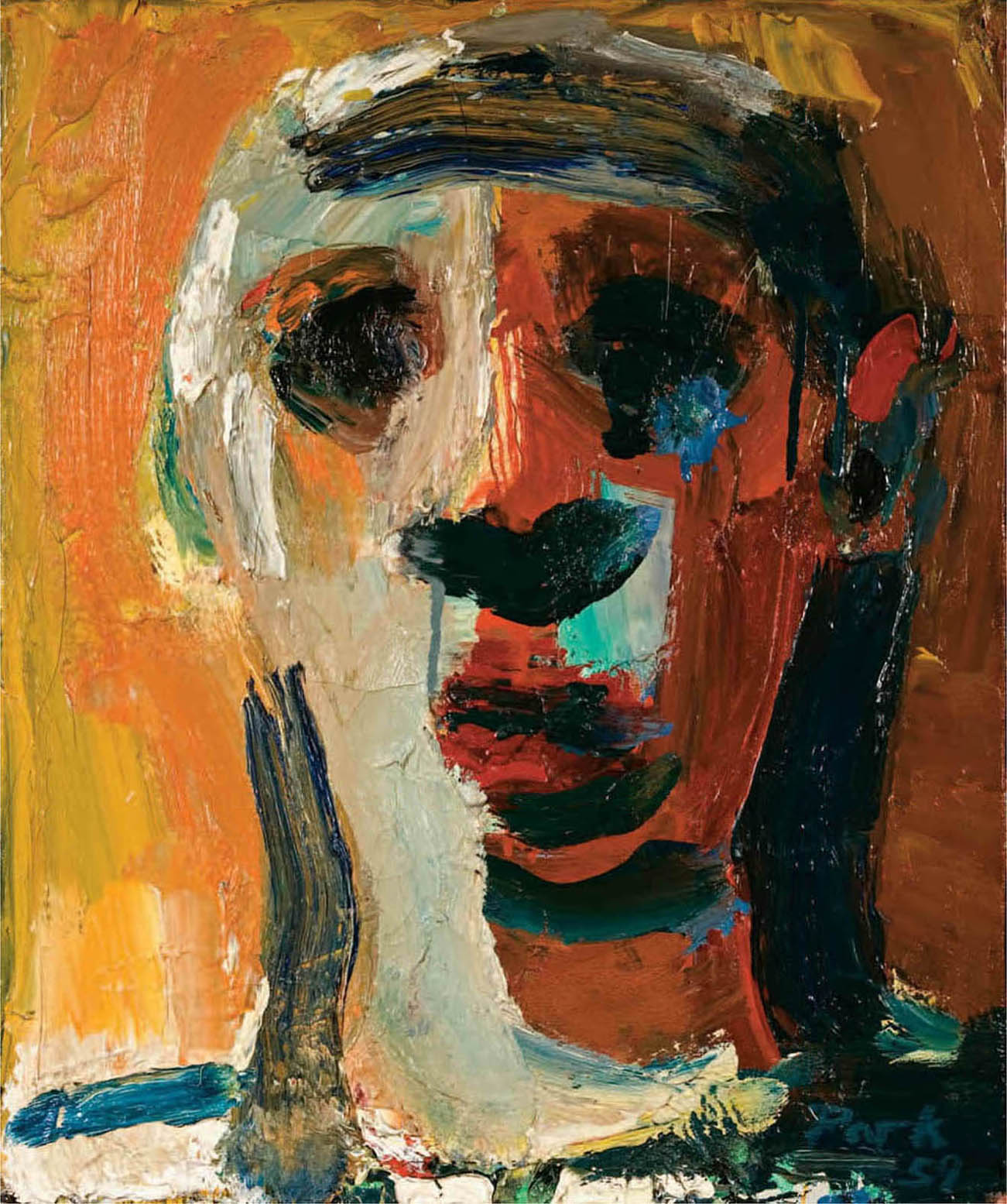 Head 1959 Oil on canvas 19 16in 438 406 cm Collection of Ken and - photo 2