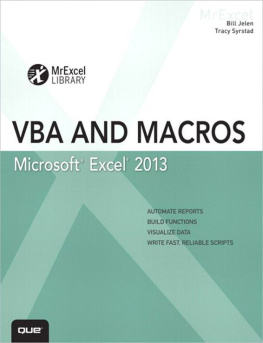 Jelen Bill - Excel 2013 VBA and Macros
