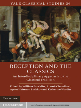 Brockliss William - Reception and the Classics