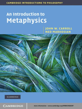 Carroll John W. - An Introduction to Metaphysics