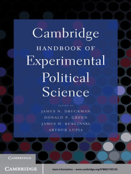 Druckman James N. - Cambridge Handbook of Experimental Political Science