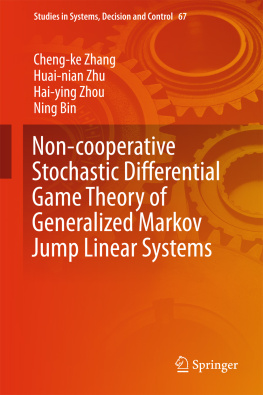 Bin Ning - Non-cooperative Stochastic Differential Game Theory of Generalized Markov Jump Linear Systems