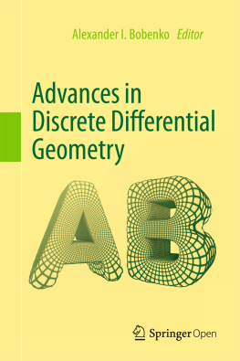 Bobenko Advances in Discrete Differential Geometry