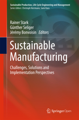 Bonvoisin Jérémy - Sustainable manufacturing: challenges, solutions and implementation perspectives