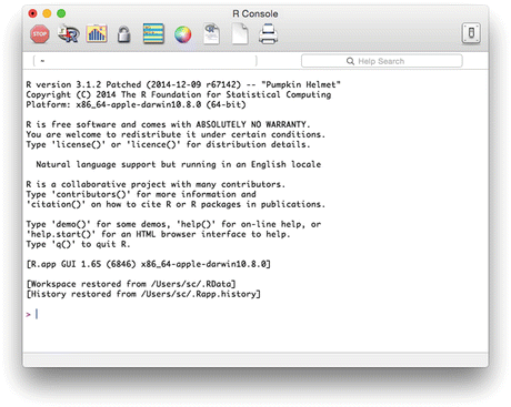 Fig 11 Screenshot of R Console window under Mac OS X Towards the top of - photo 1
