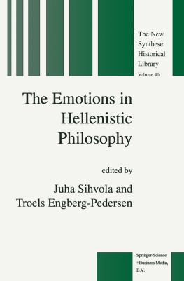 Engberg-Pedersen Troels - The Emotions in Hellenistic Philosophy