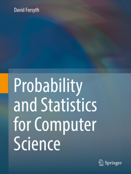 Forsyth Probability and Statistics for Computer Science