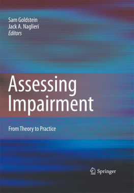 Goldstein Sam - Assessing impairment from theory to practice