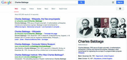 Fig 12 Google result page for the query Charles Babbage showing an example - photo 2