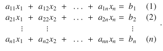 11 The task is now to solve the above system to obtain the unknown One of - photo 1