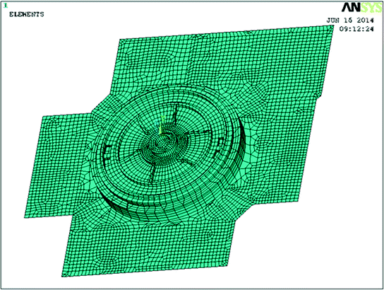 Fig 2 Model of the common raft The shell element and solid element were - photo 2