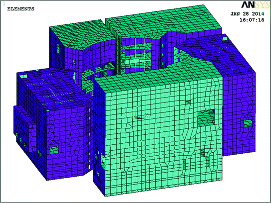 Fig 5 Models of the S-building E-building and F-building 213 Finite - photo 5