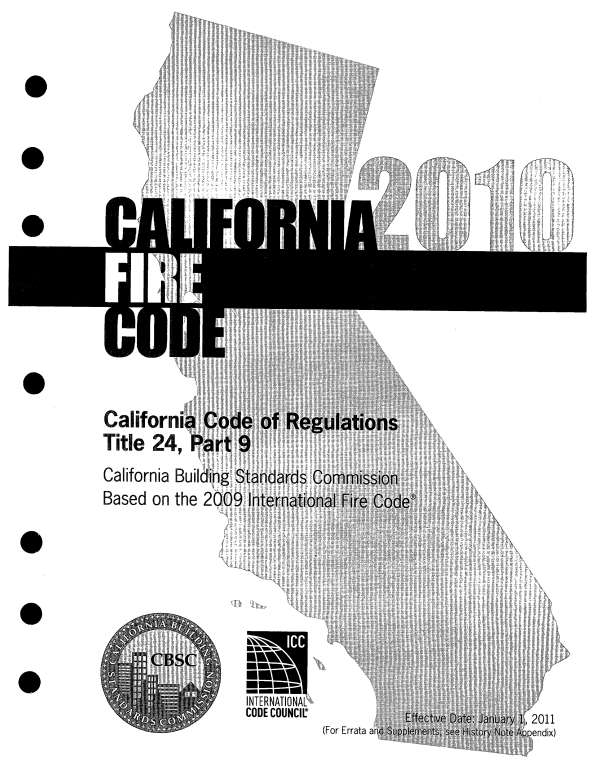 2010 California Fire Code California Code of Regulations Title 24 Part 9 - photo 1