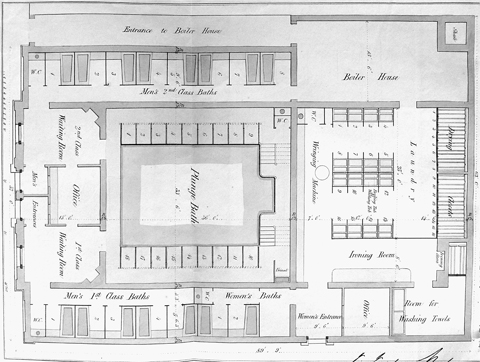 7 An 1850 model plan for public baths and washhouses costing 2000 by Price - photo 9