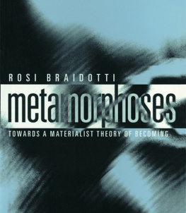 Braidotti Metamorphoses: towards a materialist theory of becoming