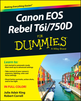 Correll Robert - Canon EOS Rebel T6i/750D for dummies