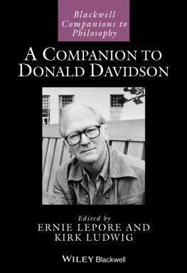 Davidson Donald - A Companion to Donald Davidson