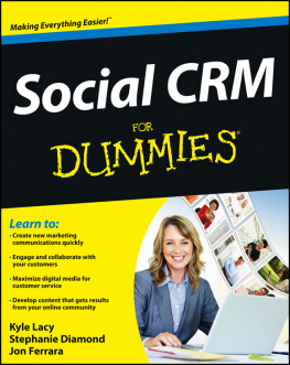 Diamond Stephanie - Social CRM For Dummies